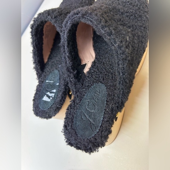 J.Crew Sherpa Black Clogs - Picture 4 of 7
